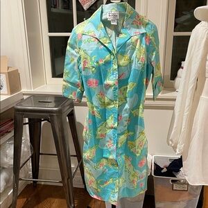 Lilly Pulitzer Tropical Print Button-Up